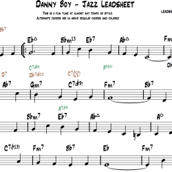 Danny Boy Jazz Lead Sheet